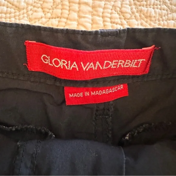 Gloria Vanderbilt Black High Waist Woman’s Shorts size 26 Waist Summer Cotton - Picture 8 of 9